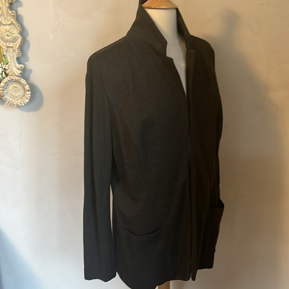 J.Jill Dark Gray Ponte open Blazer w/pockets Size  Medium - Picture 4 of 12